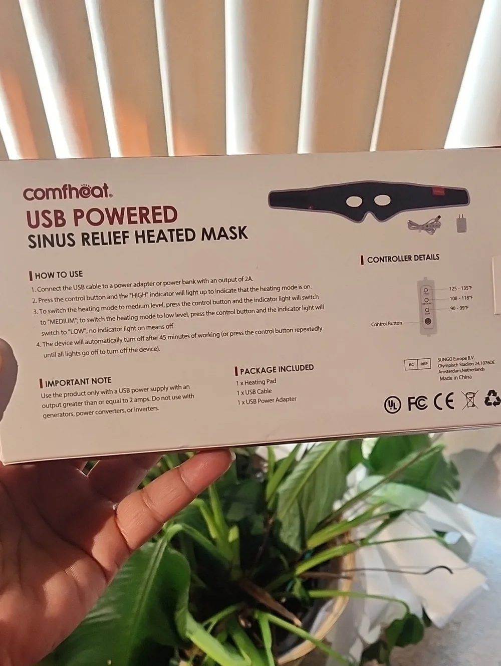 Comfoat Usb Powered Sinus Relief Heated Mask